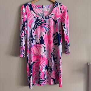 Lilly Pulitzer Pima Cotton Merrit Dress Paradise Point Pink Purple Small 26167